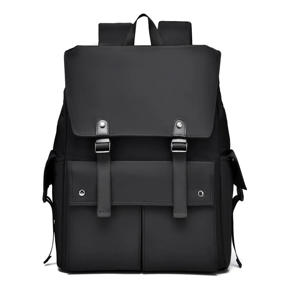 PU Leather Multi-Pockets Adjustable Strap Backpack