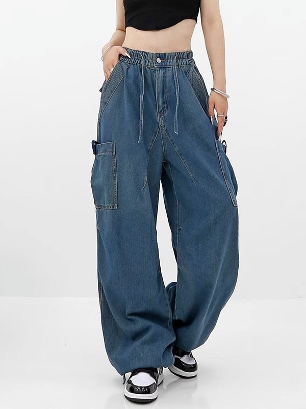 Blue Bandage w. Elastic Pockets [For Korean Inspired Outfits, Grunge Outfits.]