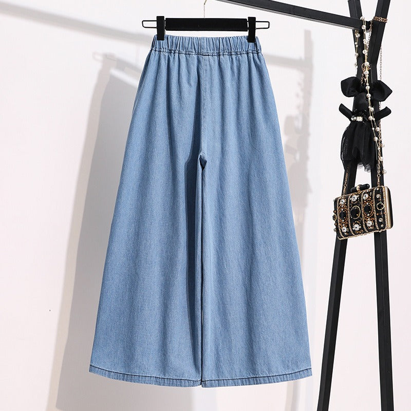 Fashionable And Comfortable Large Size Skirt For Aesthetic Inspired Outfits. [Blue & Light Blue]
